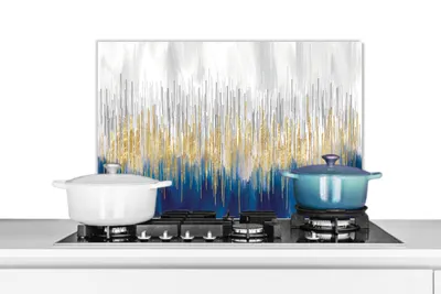 Obrázok produktu pre MuchoWow® Splashback Kuchyňa - Kuchynský backsplash - Ochrana steny pre sporák a drez Abstraktné - Maľba - Olejomaľba 70x50cm Alu-Dibond (alternatíva