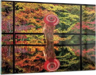 Produktbild von Bilder auf glas - Einteilig - Tubikoin Tempel Die Farben - 120x80cm - Glasbilder - Wandbilder - Bilder - Wanddekoration aus Glas - Glas Bilder - Wandbild auf Glas - GAA120x80-4485