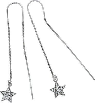 Produktbild von F Durchzieh-Ohrringe 925/- Sterling Silber Sterne