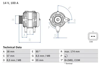 Produktbild von BOSCH 0 986 083 200 Generator x
