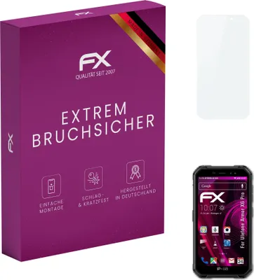 Produktbild von atFoliX FX-Hybrid-Glass Displayfolie kompatibel mit Ulefone Armor X6 Pro Glasfolie