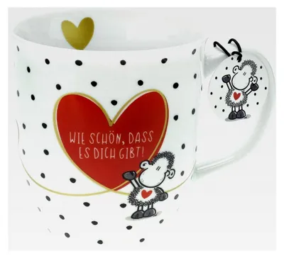 Produktbild von Tasse mit Motiv "Wie schön" | Kaffeetasse aus Porzellan, 40 cl | Geschenk für Freunde, Valentinstag