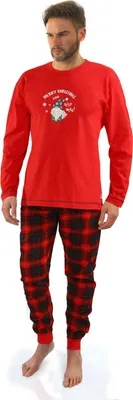 Immagine prodotto di Sesto Senso Pigiama da uomo 2576 Colore: rosso, Taglia: 2XL