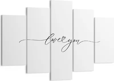 Produktbild von Bild auf Leinwand - Leinwandbild - 5 Teile - Ich liebe dich handschriftlich - 150x100cm - Wand Bild - Wanddeko - Wandbilder - Leinwanddruck - Bilder - Wanddekoration - Leinwand bilder - EA150x100-4644