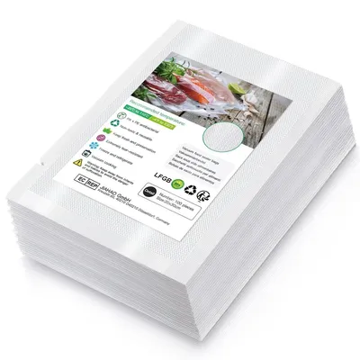 Produktbild von Vakuumbeutel Vakuumfolie Sous-vide-Beutel - 20 x 30 cm - 100 Stück - Geprägt - Lebensmittelecht