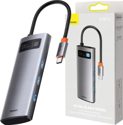 Obrázek produktu pro Baseus WKWG020013, Kabel, USB 3.2 Gen 1 (3.1 Gen 1) Type-C, 100 W, Šedá, 30 Hz, Hliník