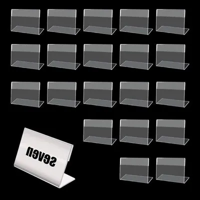 Zdjęcie produktu dla Przezroczysty organizer na wizytówki i etykiety – 20 sztuk – idealny do biur domowych i szkolnych