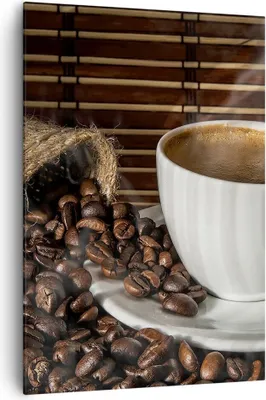 Produktbild von Bild auf Leinwand - Leinwandbild - Einteilig - Aroma Kaffee Getreide - 70x100cm - Wand Bild - Wanddeko - Wandbilder - Leinwanddruck - Wanddekoration - Leinwand bilder - Wandbild - PA70x100-2382