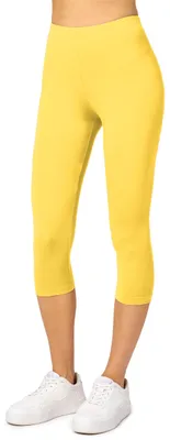 Produktbild von Merry Style Leggings Damen 3/4 Capri Leggings Viskose MS10-144 (Gelb,XS)