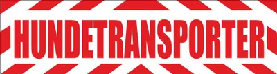 Produktbild von INDIGOS UG - Magnetschild "Hundetransporter" mit Rahmen 45 x 12 cm reflektierend - Magnetfolie für Auto / LKW / Truck / Baustelle / Firma