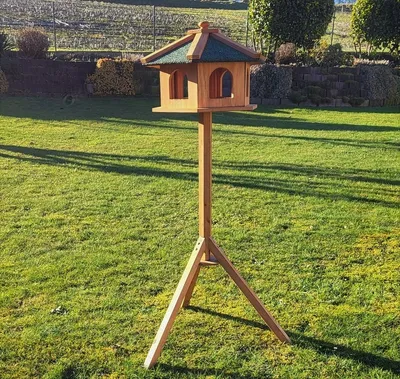 Produktbild von Vogelhaus PIEPMATZ mit Ständer Vogelfutterhaus Futterhaus Vogel Haus Holz Vogel