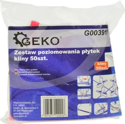 Immagine prodotto di GEKO Set per livellare le piastrelle - cunei, 50 pezzi, G00391