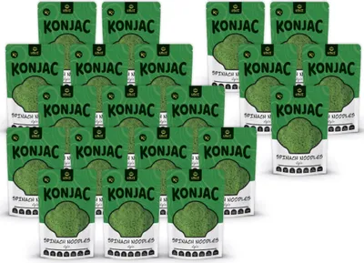 Produktbild von USUI Konjak Nudeln mit Spinat in Lake 15 + 5 | Low Carb Konjak Pasta | 20 x 270 g