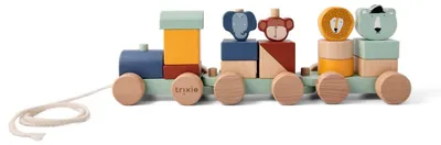 Produktbild von Trixie Holztiereisenbahn -Holzspielzeug - bunte Tierzug-Set