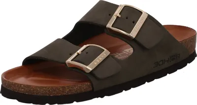 Produktbild von Rohde Damen Pantolette Leder zwei Riemen Schnalle Alba 5650, Größe:39 EU, Farbe:Grün
