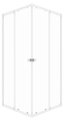 Immagine prodotto di Cabina doccia 90x90 Marwell vetro doccia Flexi 77-90 x 77-90 x 190 cm - ingresso ad angolo - bianco - doccia con porte scorrevoli, porte a battente e profilo a parete regolabile 770-900mm