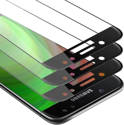 Produktbild von Cadorabo 3x Vollbild Panzer Folie für Samsung Galaxy J5 2017 Schutzfolie in Schwarz Tempered Display-Schutzglas