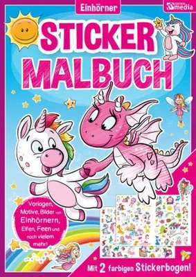 Obrázek produktu pro Sticker Malbuch - Einhörner & Fabelwesen