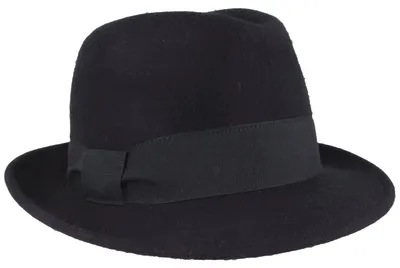 Schlichter Trilby mit Ripsband-Garnitur von Hut-Breiter in blau