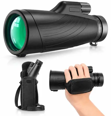 Productafbeelding van Monoculair telescoop HD 12x52: hoogwaardig telescoop met prisma, waterdicht, geschikt voor vogelobservatie, jagen, wandelen en reizen