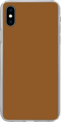 Produktbild von MuchoWow® Handyhülle Schutzhülle Hülle für Telefoonhoesje iPhone Xs Braun - Erdton - Unifarben Silikon Softcase Handy Hülle - Handytasche