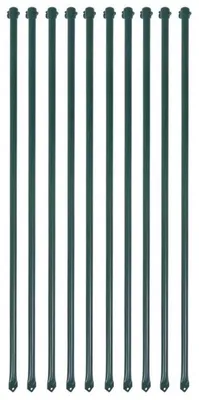Produktbild von Gartenstangen - Metall-Pflanzstäbe - 10er Set - Länge 1 m - Rankhilfe für Beete und Gemüse - Armeegrün