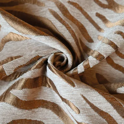 Produktbild von Jacquard-Chenillestoff mit Zebramuster