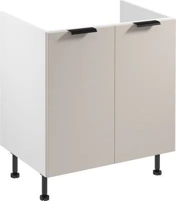 Produktbild von Spülenunterschrank 80 cm küchenmöbel Küchenschrank, Sorento D80Z Weiß/Beige