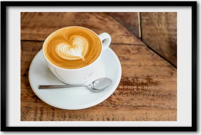 Produktbild von Bild 60x40 MDF-Rahmen, Wandkunst Kaffee in einer Tasse