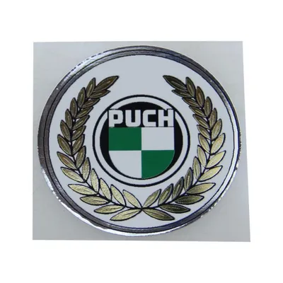 Produktbild von Aufkleber 52mm Scheinwerfergehäuse "Logo & Lorbeerkranz" für Puch MV VS MS 50