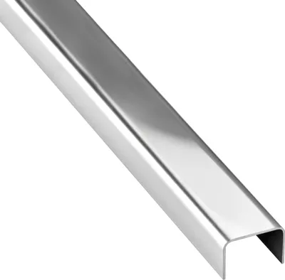 Produktbild von U Profil Edelstahlschiene Bordüre Fliesenschiene Edelstahl V2A L250cm 15mm silber glänzend