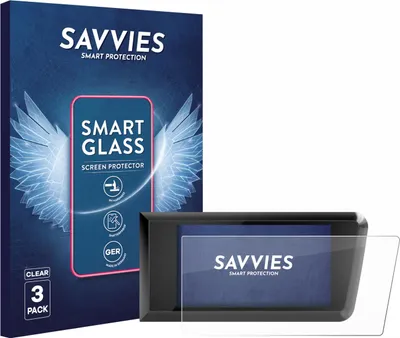 Produktbild von 3x Savvies Schutzglas Folie für Bosch Purion 400 9H Panzer Schutzfolie Glas Displayschutz klar transparent