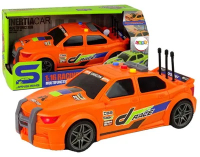 Obrázok produktu pre Športové pretekárske auto v mierke 1:16, oranžové, so zvukom