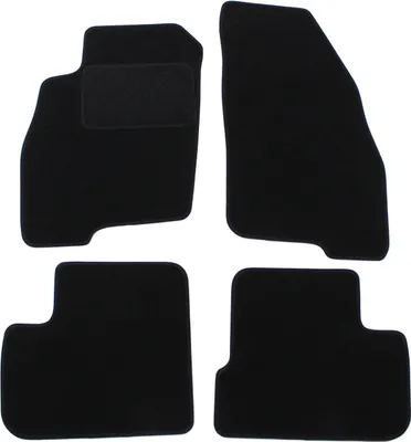 Image de Tapis De Sol Noir Velours Pour Fiat Grande Punto 2006-2012 4pcs, Ajustement précis, Base Antidérapante, Renforcée dans la Zone de la Pédale