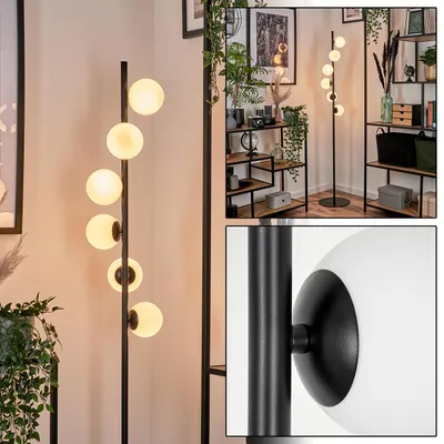 Produktbild von Garaguso Stehlampe aus Metall/Glas in Schwarz/Weiß