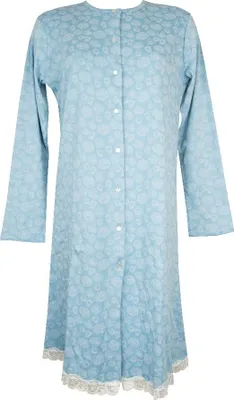 Immagine prodotto di Camicia da notte donna RAGNO manica lunga calda e morbida aperta davanti puro cotone articolo DO05NN, Taglia 44, Cotone 100%
