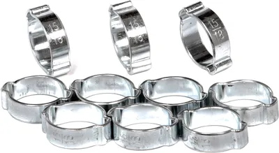 Produktbild von Zweiohrschellen Schlauchschellen 2-Ohr Schlauchklemmen 15-18 mm (5/8“) 10-tlg.