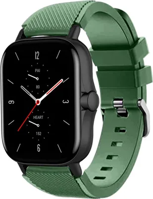 Produktbild von Strap-it Amazfit GTS 2 Silikonarmband (Armeegrün)