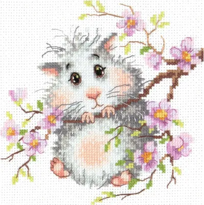Productafbeelding van Hobbyborduurset Magic Needle van Zweigart, editie "Mr. Hamster", 15x14 cm