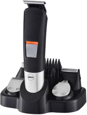 Produktbild von Eldom All-in-One Haarschneider Herren – Trimmer – Bartschneider – Bartschneider Herren – USB wiederaufladbar – Geräuschunterdrückung – Edelstahl – Geschenk – Schwarz/Silber