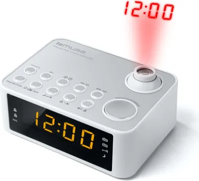 Image de Muse M-178 PW Clock Digital Silver, White