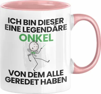 Produktbild von Onkel Geschenk Tasse Lustige Geschenkidee Geburtstag für Onkel Ich Bin Dieser Legendäre Onkel Von Dem Alle Geredet Haben Kaffee-Becher (Rosa)