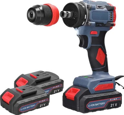 Obrázok produktu pre Akumulátorový skrutkovač, bezkartáčový motor, nastaviteľné otáčky, sada 2 batérií B, EÚ