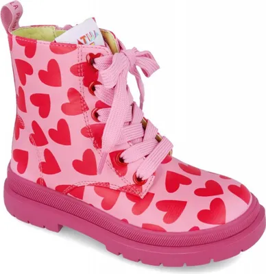 Image de Bottes à lacets Garvalin Mat roses, taille 33