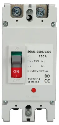 Productafbeelding van Stroomonderbreker 2P, MCCB, zonnepanelenbeveiligingsschakelaar, isolatorschakelaar, 250A, 500V
