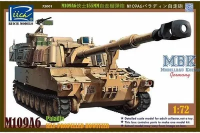 Productafbeelding van Riich Models M109A6 Paladin, zelfaangedreven houwitzer, schaal 1:72