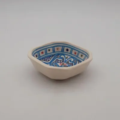Image de Plat octogonal Marocain turquoise - L 11 cm