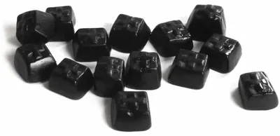 Image de De Bron Réglisse Kruisdrop au menthol Réglisse en morceaux sans sucre 1000g