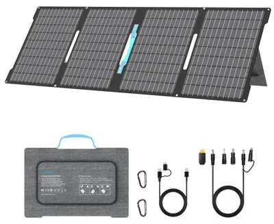 Imagen del producto de Panel solar plegable - 60 W - Silicio monocristalino - USB-C y USB-A - Cargador para exteriores