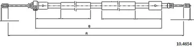 Produktbild von METZGER Handbremsseil Seilzug Feststellbremse für CITROËN XSARA PICASSO (N68) Hinten Links 10.4654